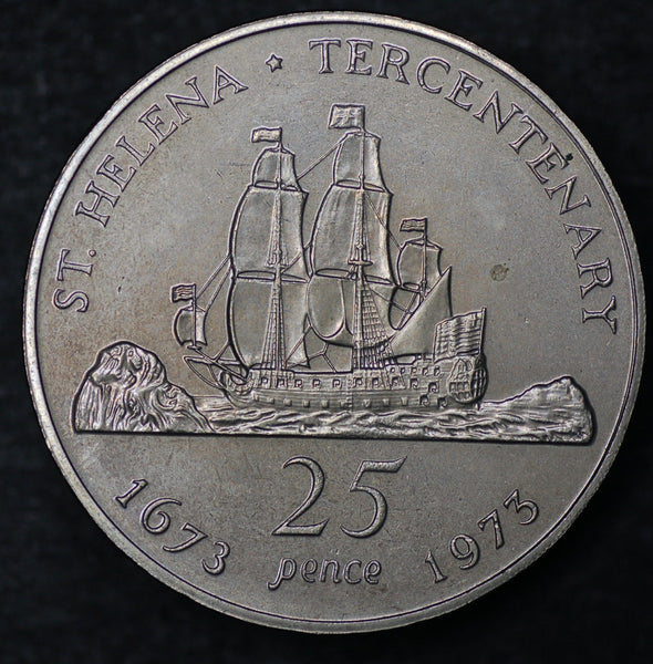 St Helena. 25 pence. 1973