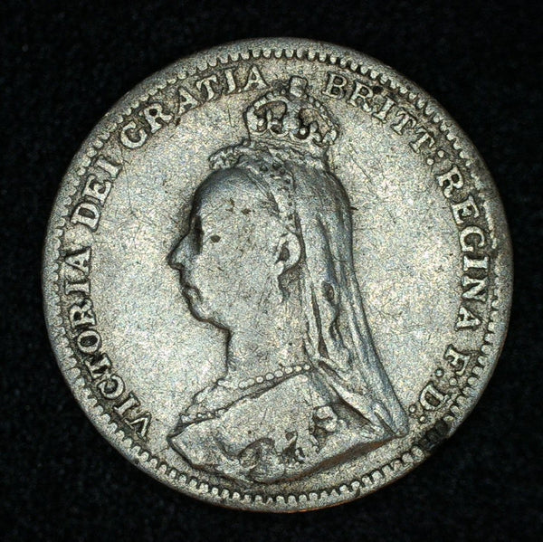 Victoria. Threepence. 1893 Jubilee head.