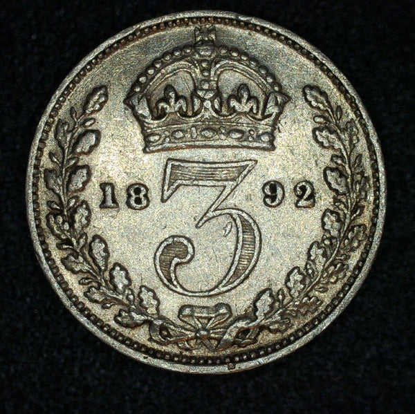 Victoria. Threepence. 1892