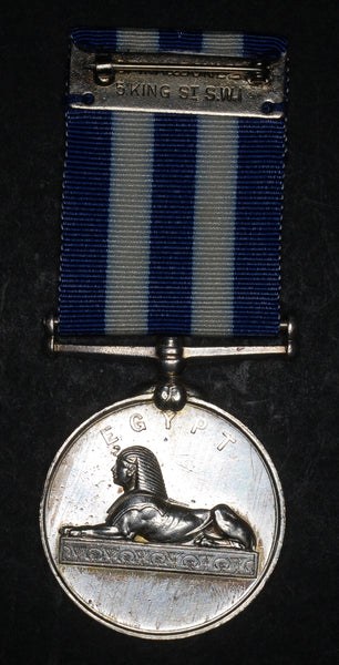 Egypt medal. Williams. HMS Tyne. 1882-89