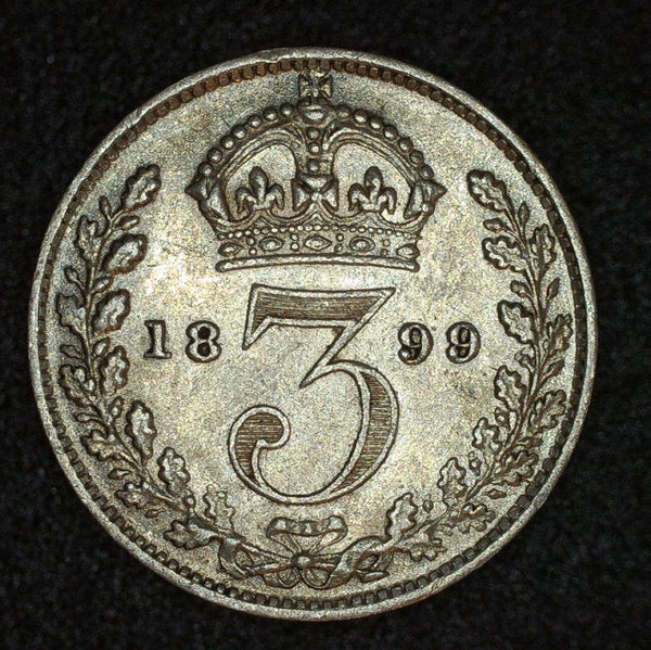 Victoria. Threepence. 1899. A selection