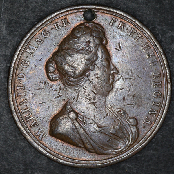 Queen Mary memorial medallion. 1694