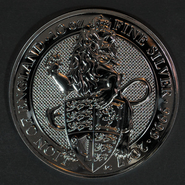 Queens beasts 'Lion of England' 10 ounce silver coin. 2017