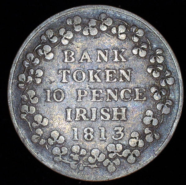 Ireland. 10 pence bank token. 1813