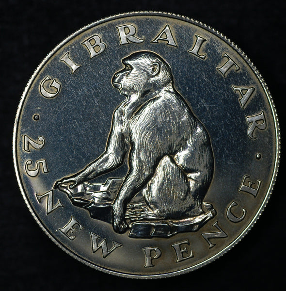 Gibraltar. Proof 25pence. 1971