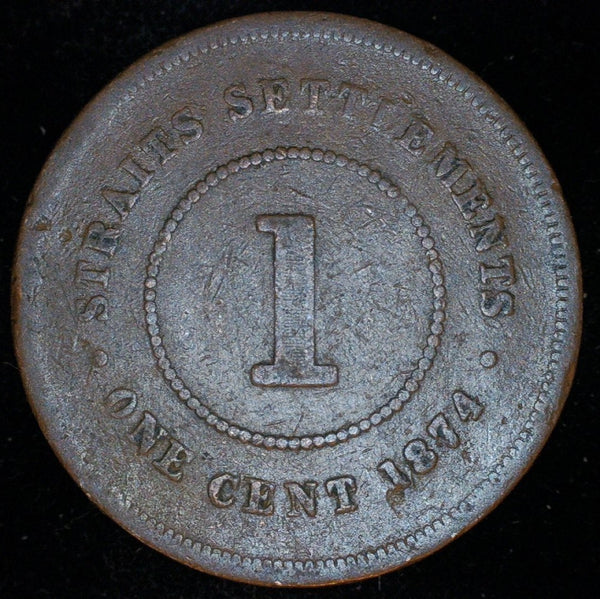 Straits settlements. One Cent. 1874