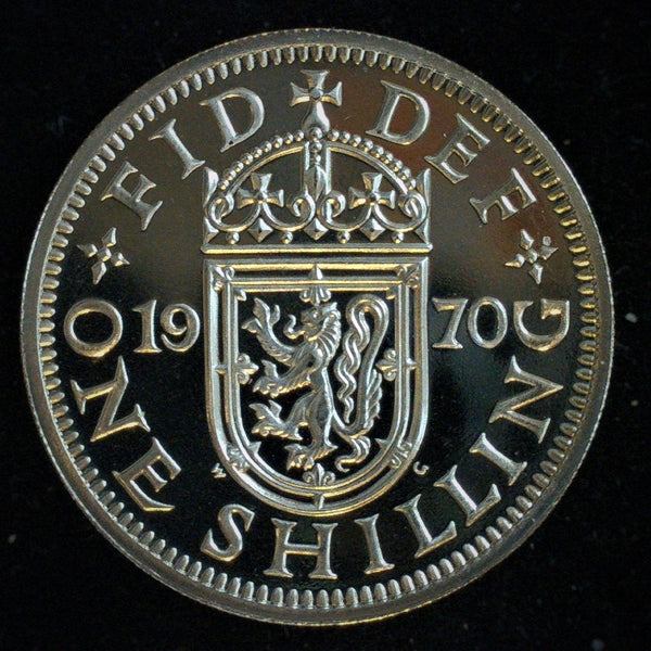Elizabeth II. Proof shilling. (Scottish) . 1970