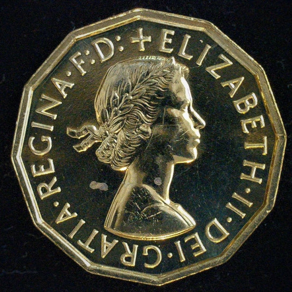 Elizabeth II. Proof threepence . 1970