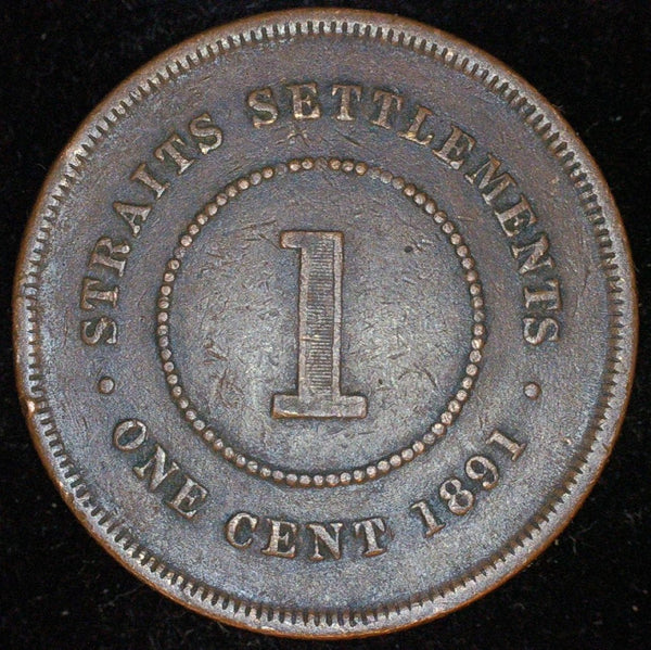 Straits settlements. One Cent. 1891