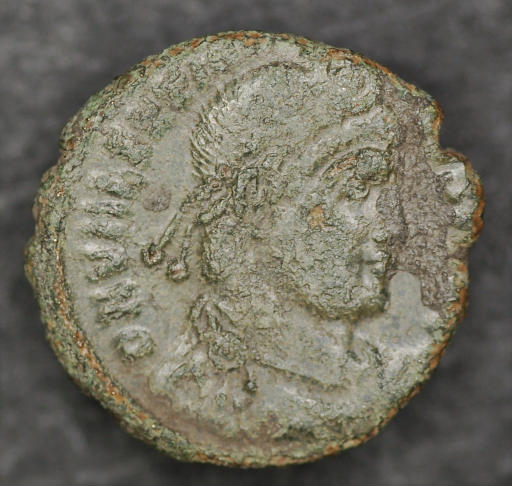 Valentinian Coin Valentinian 1. AE18mm. Soldier and horseman – Coins4all