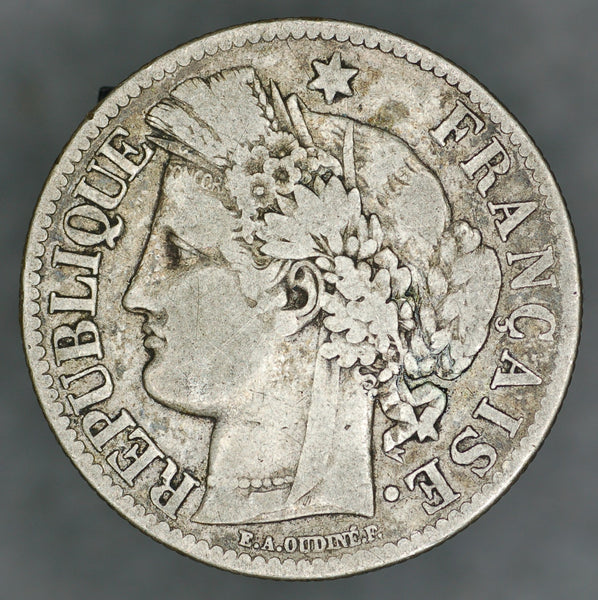 France. 2 Francs. 1881A