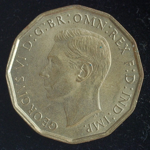 George VI. Threepence. 1945