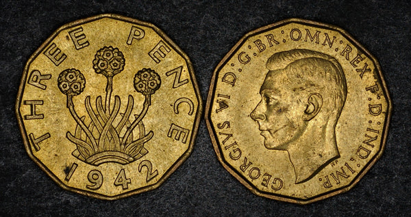 George VI. Threepence. 1942