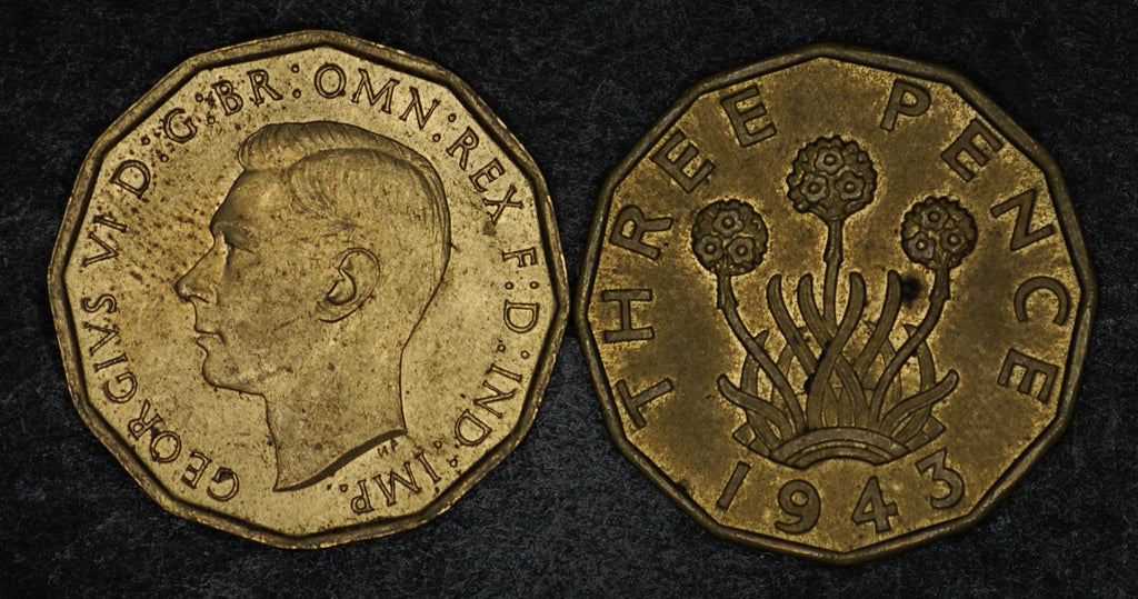 George VI. Threepence. 1943