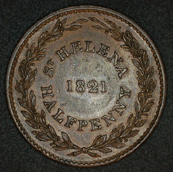 St Helena. Halfpenny. 1821
