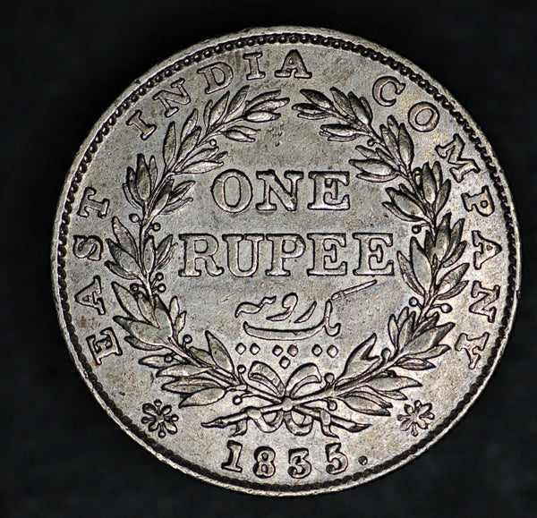 India. East India Company. 1 Rupee. 1835
