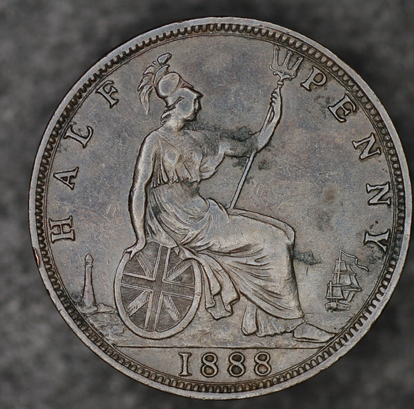 Victoria. Halfpenny. 1888