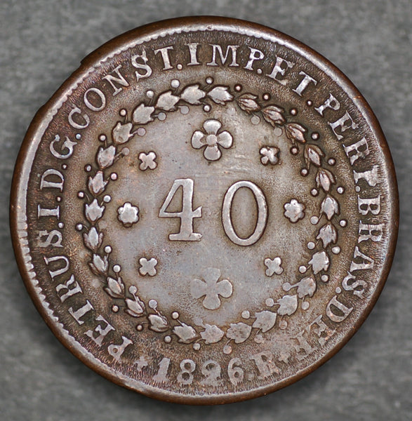 Brazil. 40 Reis. 1826R