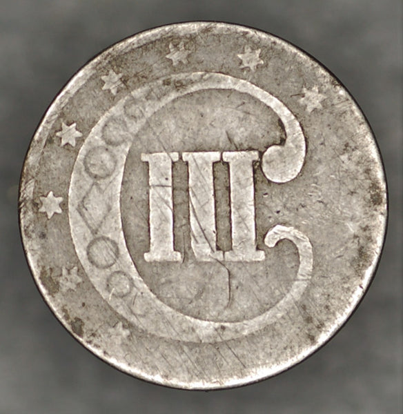 USA. 3 Cents. 1853