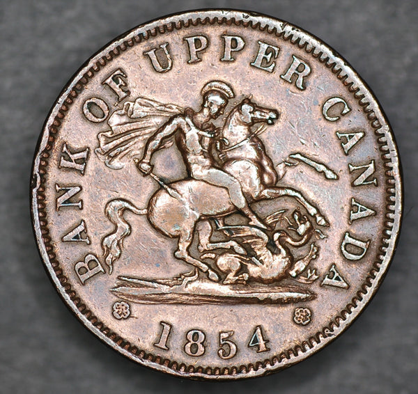 Canada. One penny bank token. 1854