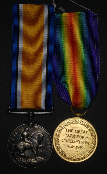 WW1. Pair. Pounder. R.A.