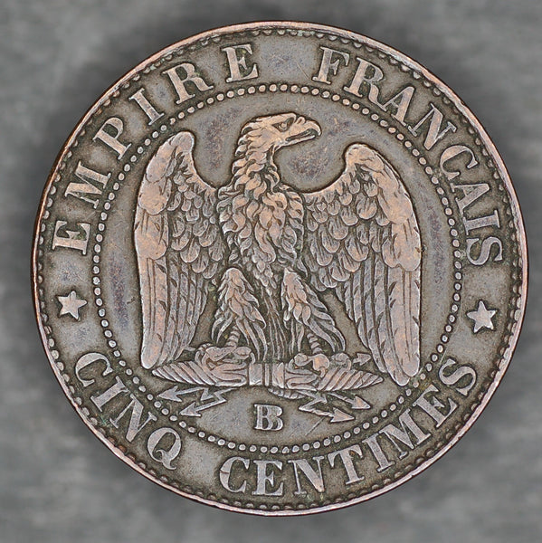 France. 5 centimes. 1854