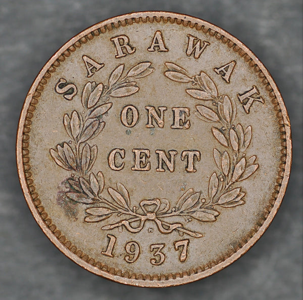 Sarawak. One cent. 1937