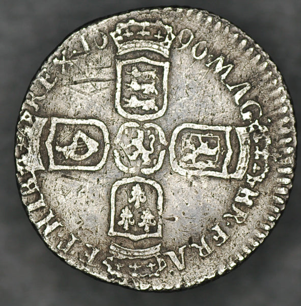 William III. Sixpence. 1696B