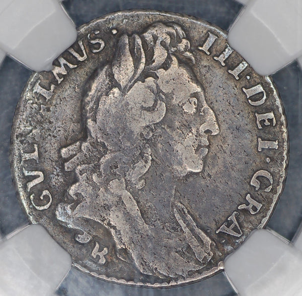 William III. Sixpence. 1696 B