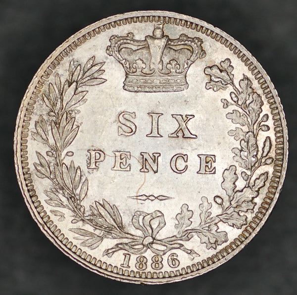 Sixpence. Victoria. 1886