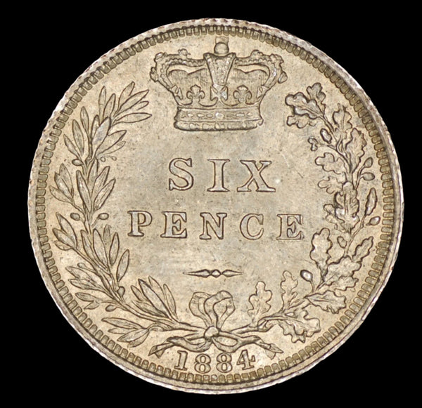Victoria. Sixpence. 1884. A selection of high grade examples.