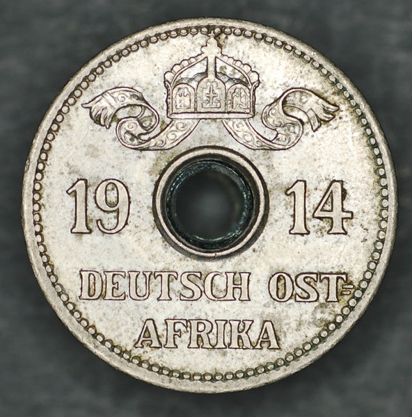 German east Africa. 5 Heller. 1914 J.