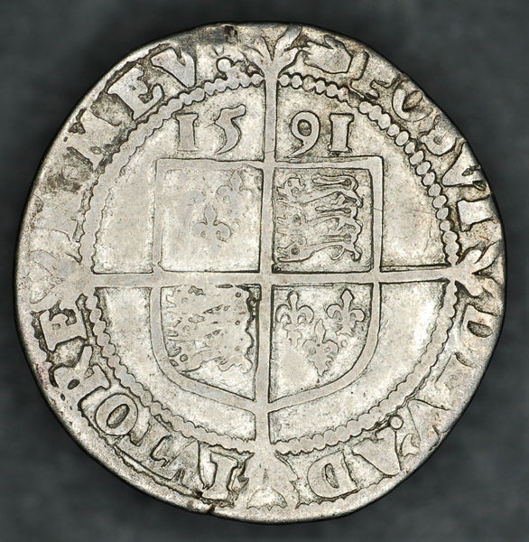 Elizabeth 1. Sixpence. 1591
