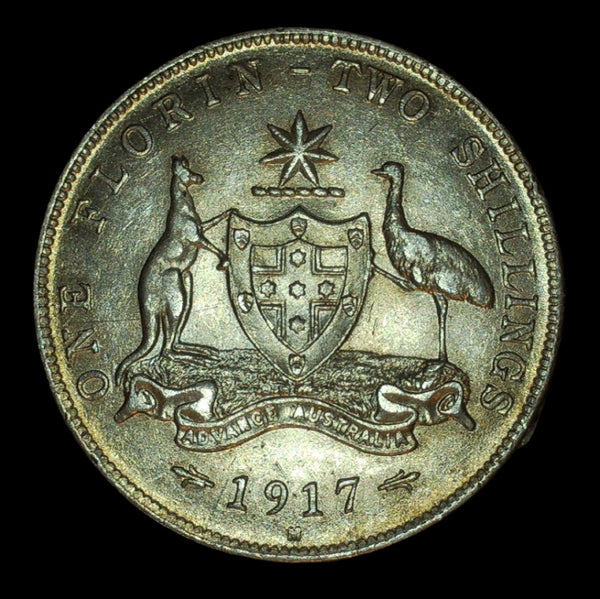 Australia. Florin. 1917