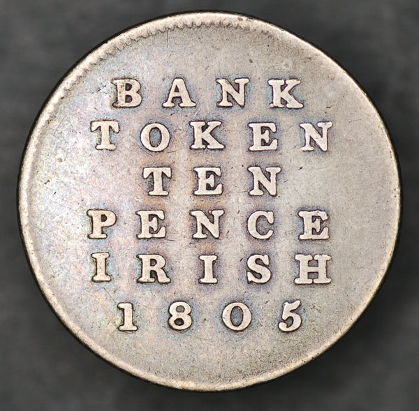 Ireland. 10 pence bank token. 1805