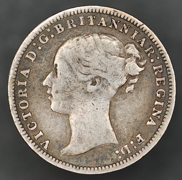 Victoria. (Young head) Threepence. 1876