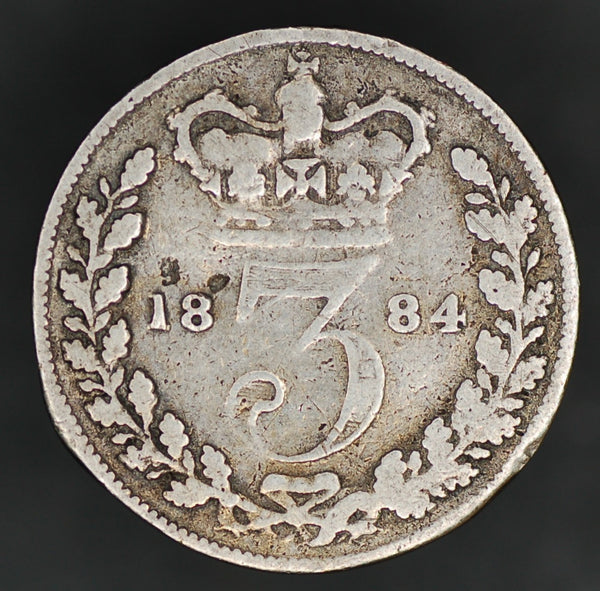 Victoria. (Young head) Threepence. 1884