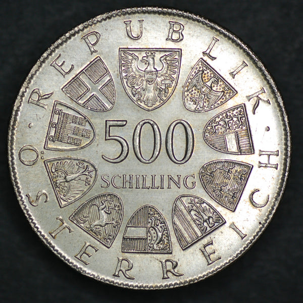 Austria. 500 Schilling. 1982
