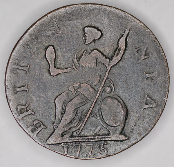 George III. Non regal farthing. 1775