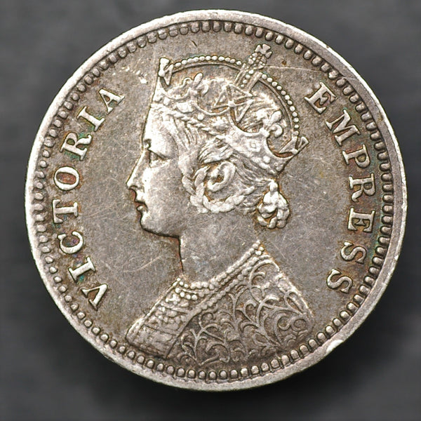 India. Quarter Rupee. 1896
