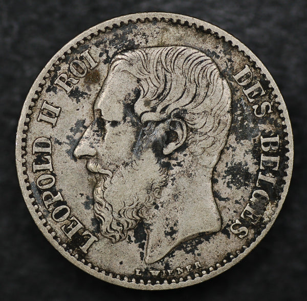 Belgium. One franc. 1866