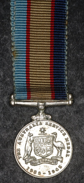 Miniature. The Australian Service Medal. 1939-45