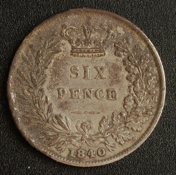 Victoria. Sixpence. 1840. A selection.