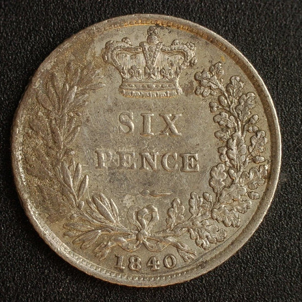 Victoria. Sixpence. 1840. A selection.