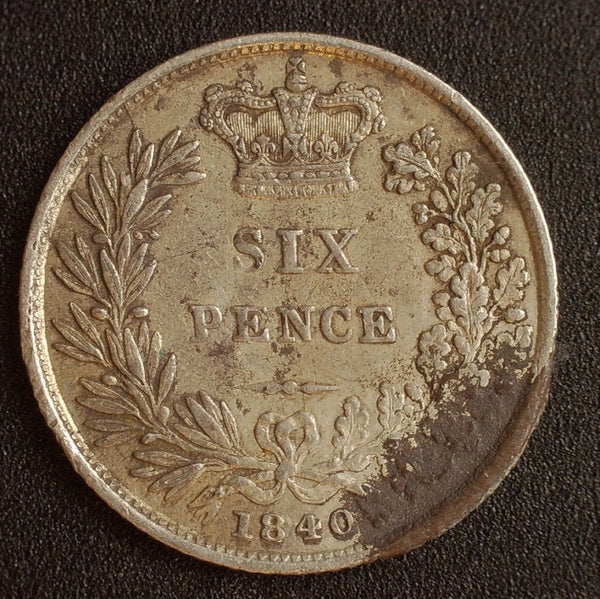 Victoria. Sixpence. 1840. A selection.