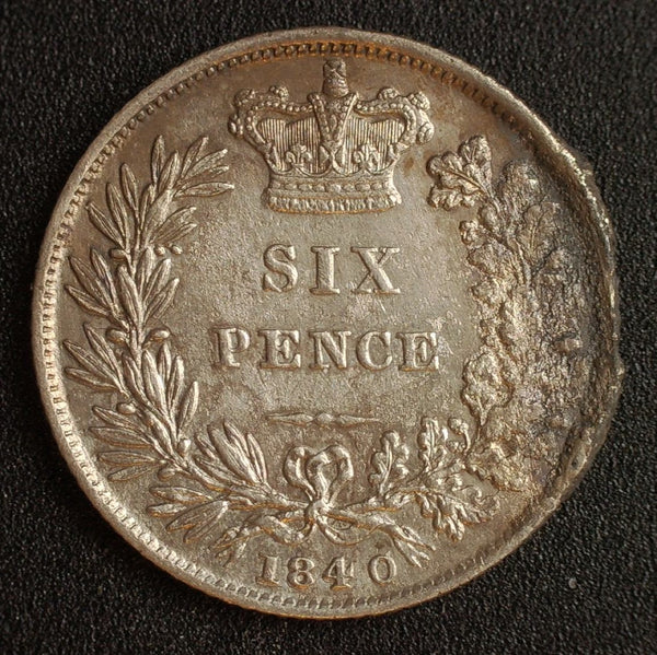 Victoria. Sixpence. 1840. A selection.