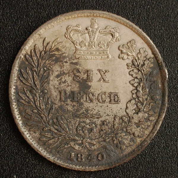 Victoria. Sixpence. 1840. A selection.