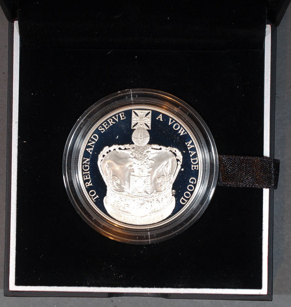 Elizabeth II. Proof silver 5 pounds. 60th anniversary of the coronation. 2013