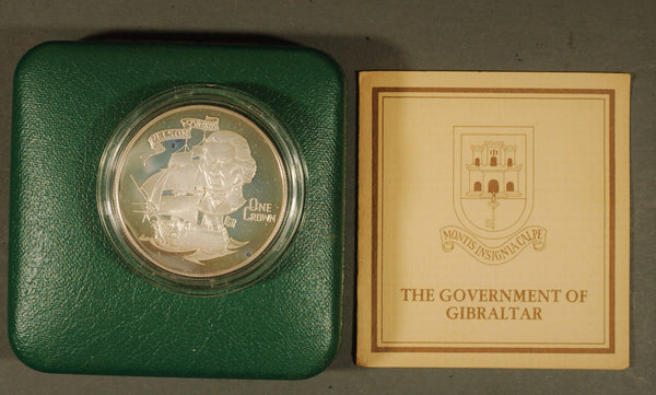 Gibraltar. Proof silver crown. 1980