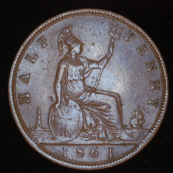 Victoria. Halfpenny. 1861